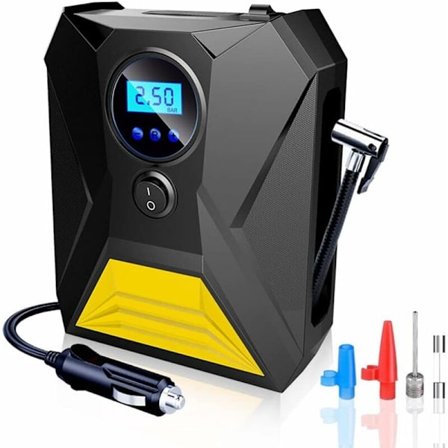 Bil Dæk Pumpe, 12V Bærbar Luftkompressor med Hukommelsesfunktion, Hurtig Oppumpning Kompressor til Cykel