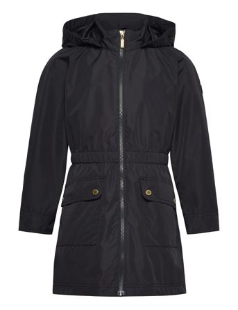 B.intl Girls Dundrod Showerproof Black Barbour