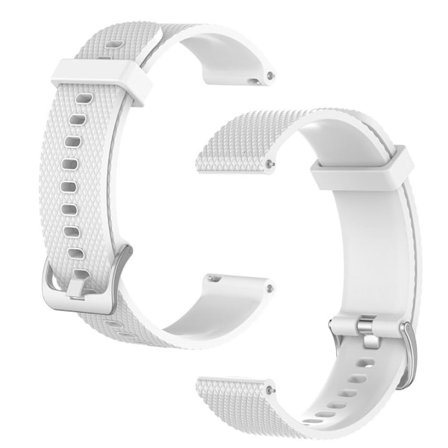 20mm Universal simple silicone watch strap - White