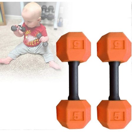 Baby Ranglemanual, Miniatyr Baby Manual, 2 stk Baby Manual Leke, Silikon Øvelser Vekt Engasjerende og Sensorisk Rik Leke