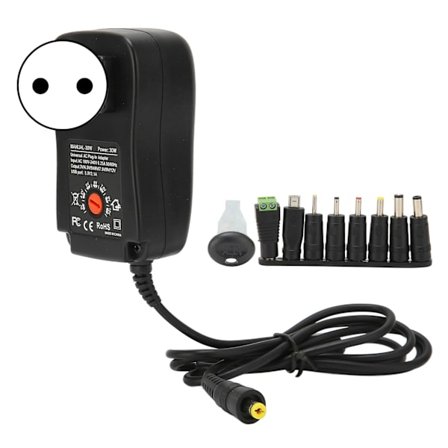 30W Universaali Virtalähde USB-Portilla, Säädettävä Jännite 100‐240V EU-Pistoke