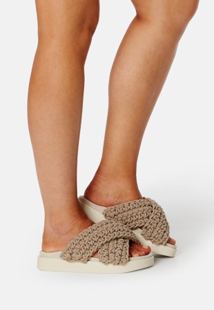 INUIKII - Slipper Woven - 708 Taupe - Skor - - Bubbleroom
