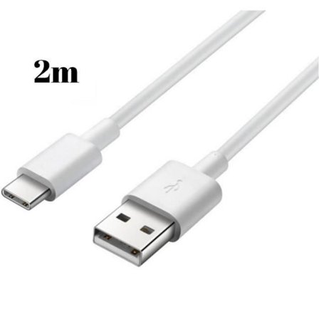 Kabel för Samsung Galaxy A20E, A40, A50, A70, A80, S10, S9, S8, NOTE 10, NOTE 9, NOTE 8 - Laddkabel Typ USB-C 2 Meter [Phonillico ]