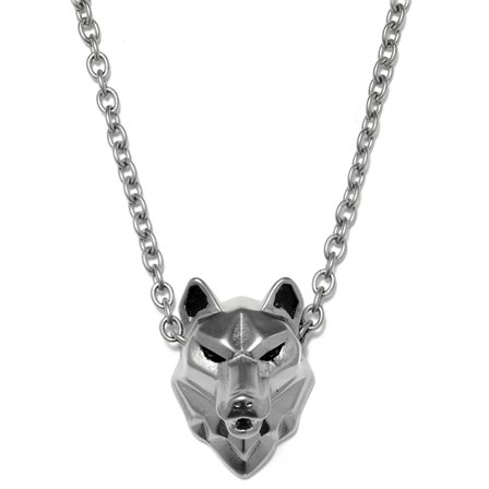 Jax Stainless Steel Wolf Necklace for Men - Steel necklaces