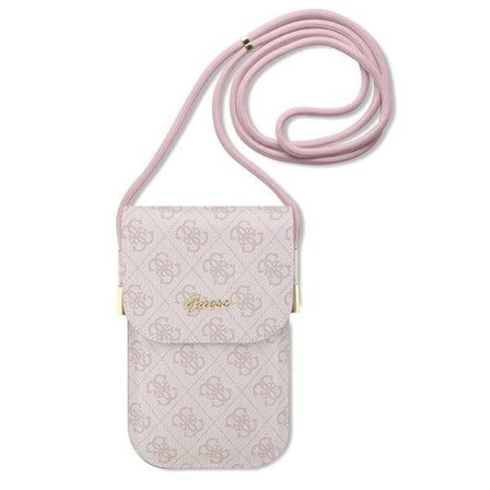 Guess håndtaske GUOWBP4SNSP - pink 4G Metal Script Logo