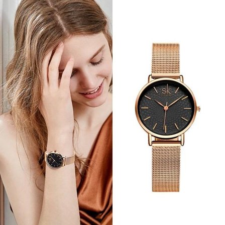 IC CNE Damklockor i rustfritt stål, Dam Quart