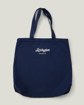 Lexington Shopper i ekologisk bomullscanvas, mörkblå