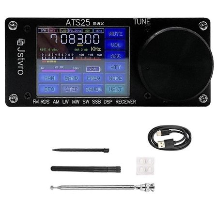 ATS25 Max Si4732 All Band Radio Mottaker FM RDS AM LW MW SW SSB DSP Mottaker m/ 2.4-tommers Berøringsskjerm
