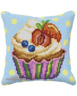 Broderikit Pude Cupcake - Orchidea
