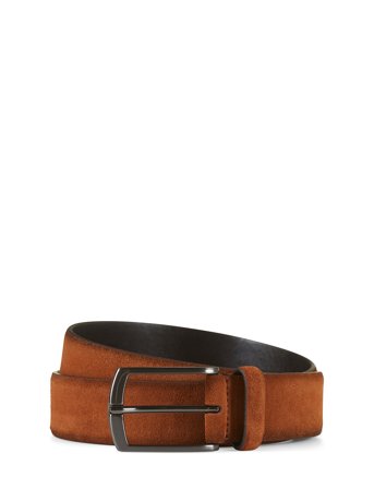 Howard London Suede Leather Belt Zack - Brown - 85