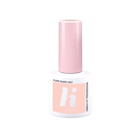 HI HYBRID Date Smalto Semipermanente #107 Pure Nude 5ml - Smalto Gel e semipermanente