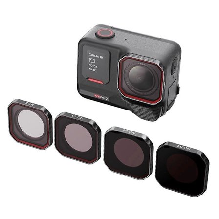 AMAGISN 4 stk. linsefiltersett for Insta360 ACE PRO 2 kameratilbehør Anti-dugg vanntett filtersett