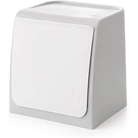 Mini veggmontert søppelbøtte, hullfri kjøkkenavfallsbeholder, søppelbøtte for kjøkken, bad, toalett, kontor - grå