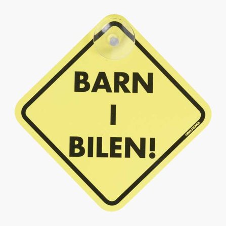 Biltema - Barn i bilen-skilt