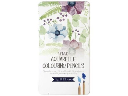 SENSE Akvarellpenna plåtask 12/fp - Lyreco - Skola och förskola - Pennor och tillbehör - Färgpennor - Akvarell