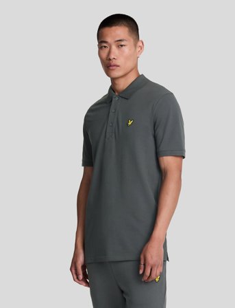 Lyle & Scott Plain Polo Shirt - Grey - XS