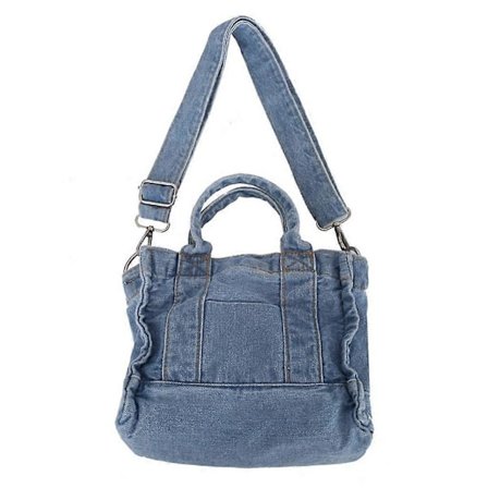 Multifunktionell Mjuk Denim Ficka Axelväska Dam Axelväska Shopper