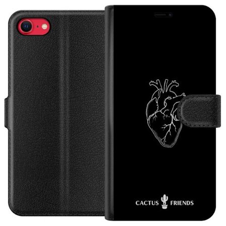 Kompatibelt Plånboksfodral till Apple Apple iPhone SE (2022) Kaktus och Vänner - Midnatt Anatomi Hjärta