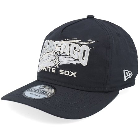 New Era - MLB Schwarz snapback Cap - Chicago White Sox Throwback Brush Black Strapback @ Hatstore