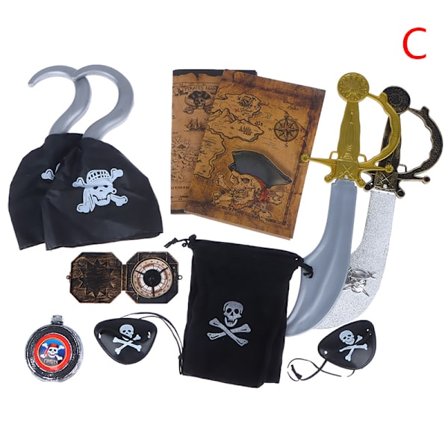 Pirat øyelapp Mynter Skipsballonger Skull Hat Kids Favors Gift