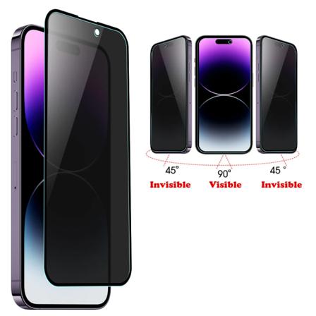 3-Pack Ceramic Skärmskydd 2.5D Svart Spy för iPhone 15 pro Svart
