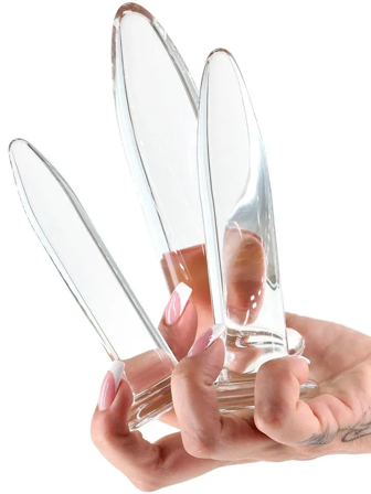 Trainer Kit Clear Glass - Vuxen.se - Analleksaker i set, butt plug trainer, anal kit