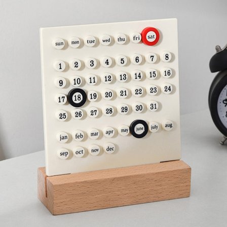 Creative Time Table Calendar Manual Akryl Skrivbordskalender