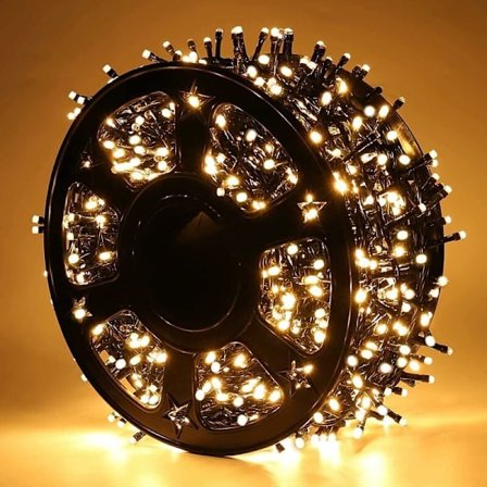 Udendørs lyskæde 50M/2000 LED indendørs lyskæde med vandtæt IP44 jule fødselsdagsfest bryllupsdekoration varm hvid lyskæde