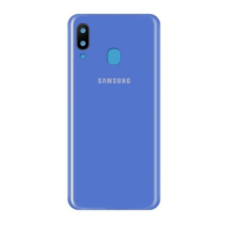 Samsung Galaxy A40 Baksida med tejp - Blå