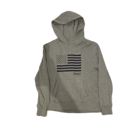 Grå hoodie från Polo Ralph Lauren med flaggtryck