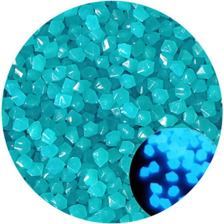 50 STK Utendørs lysende steiner lyser i mørk hage småstein fisk