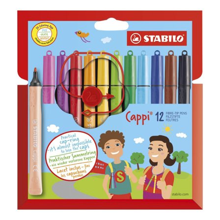 Stabilo Cappi Viltstiften 12-pack (6 jaar+)
