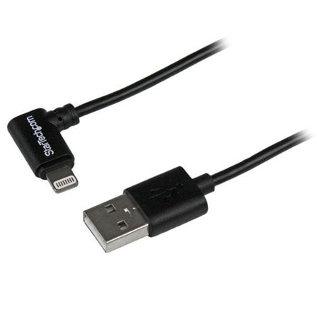 StarTech USB to Lightning Cable - Apple MFi Certified - Angled - 1 m - Black