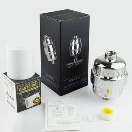 20-trins brusefilter - Filter til hårdt vand - Sundere hud og hår - Fjerner klor