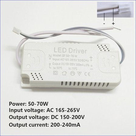 Led Light Driver Lys Strømadapter 50-70W 50-70W