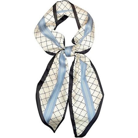 Hårsjal för Kvinnor Mode Silkeslen Satin Huvudduk Omlott Andningsbar Lättviktig Sjal för Handväska Tillbehör - Blå