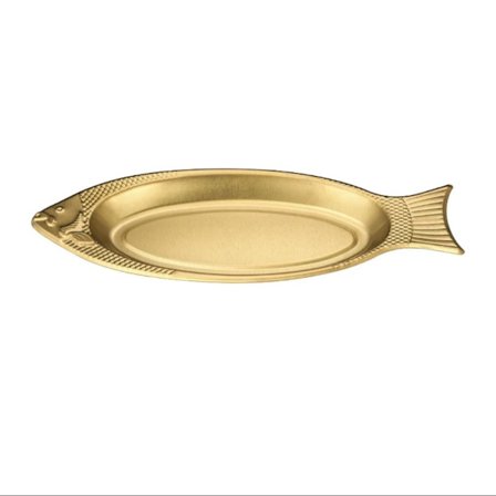 Ångkokt Fisktallrik Grilltallrik GULD-35CM GULD-35CM