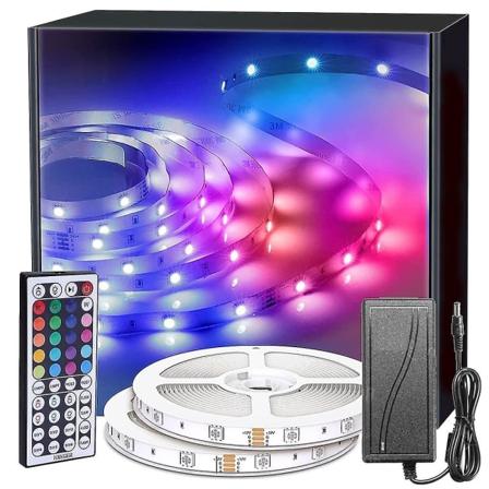 LED Lysbånd 2x15m 100ft 130ft RGB med Fjernbetjening