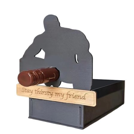 Vinflaskhållare i trä, enkel dekorativ ställning för matbord, kök, hemmabar, presenter till vinälskare