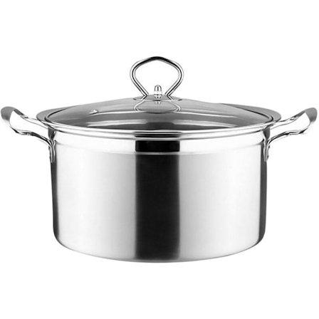 1 stk. Universal Anti-Overflow Mælkegryde i Rustfrit Stål til Induktions- og Gasblus (Sølv)