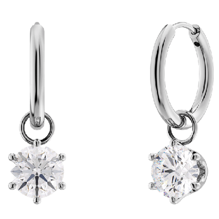 Edblad Crown Hoops Steel Smycken & klockor Dam Grå ONESIZE