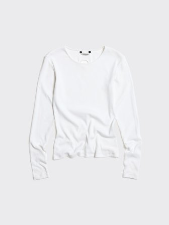 Holzweiler Fitted Rib Longsleeve - White - Women's - S