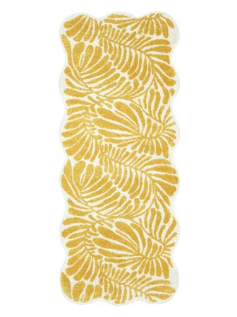Możliwość Prania Dywan Wewnętrzny I Zewnętrzny Kwiatowy Passionata Żółty/Biały Mały Oeko-Tex