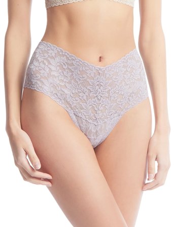 Hanky Panky Hanky Panky Retro Lace, Retro Thong - Grey - ONE SIZE