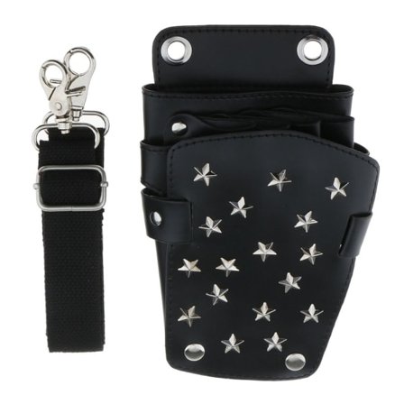 TG Blød Salon Frisør Saks Klipning Saks Kombination Håndtaske Hylster Bæltetaske Sort