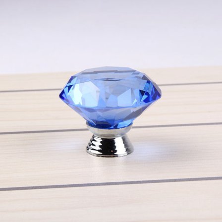 10 stk blå krystallglass diamant dørhåndtak skap dørhåndtak krystall dørhåndtak 40mm