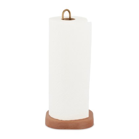 Køkkenrulleholder i træ med bred bund