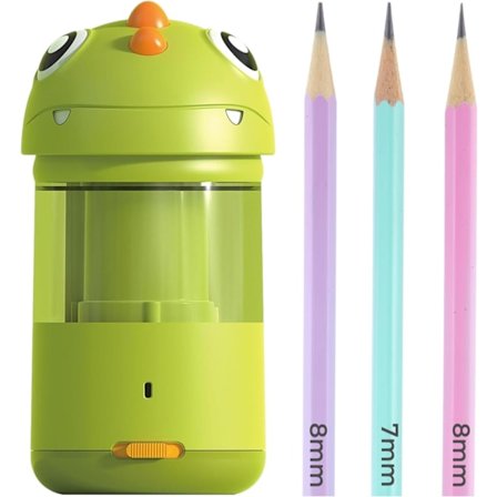 Elektriske Søde Blyantspidsere til 7-8mm Farveblyanter, Fuldautomatisk Enhjørning Blyantspidser, Auto Ind & Ud, Genopladelig Han