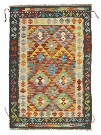 Kelim Afghan Old Stil Teppich 100X150 Wolle, Afghanistan
