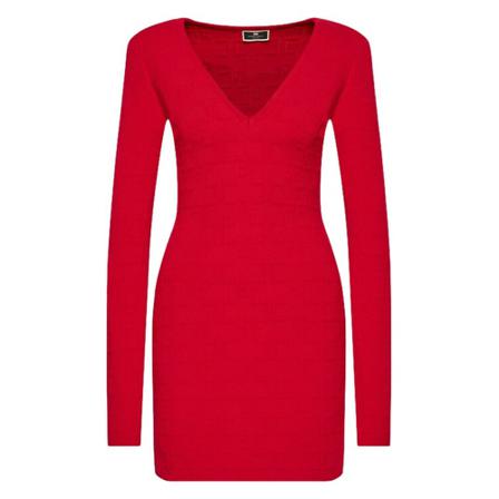 Elisabetta Franchi, Logged in Rood, Dames, Maat:L,polyester